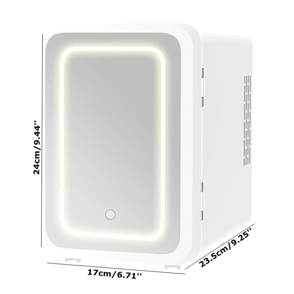 Охладитель для напитков 6 л Маленький холодильник Холодильник для студенческого общежития Холодильник для косметики Мини-холодильник Зеркало