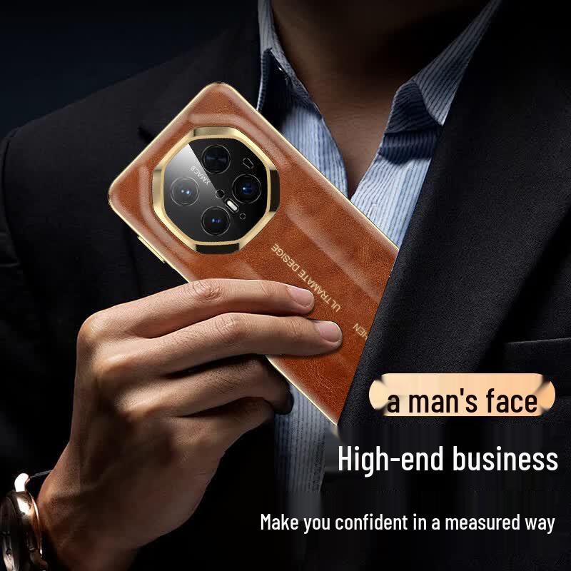 IM-CHEN Luxury Waxed Leather Case for Huawei Mate70 Series
