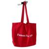 2025 new red letter canvas bag spring lazy wind large capacity shoulder tote bag leisure shopping cloth bag