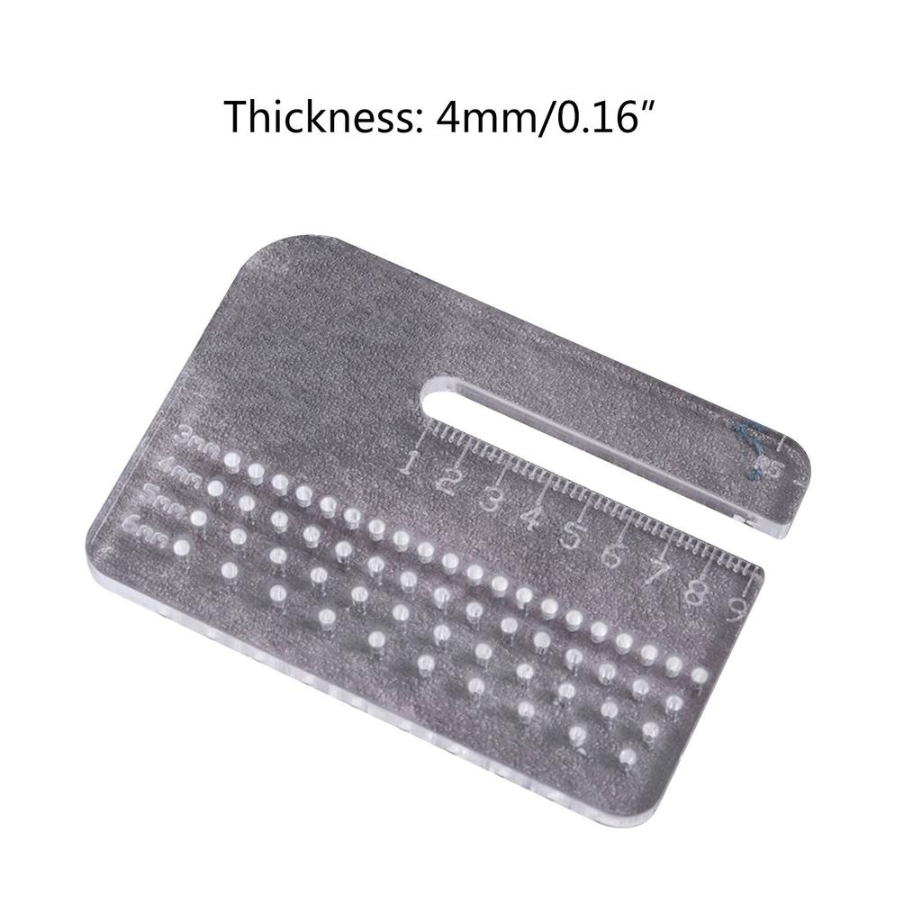 Transparent Acrylic Leathercraft Punch Aid Plate for Pulling up Pricking, Leather Work Tools Punch Aid Plate