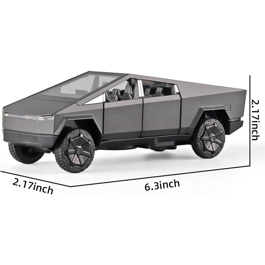 1/32 Tesla Diecast Mars Pickup-Automodell, Spielzeugauto aus Zinklegierung mit Ton und Licht, Spielzeugauto mit Rückziehfunktion für Kinder ab 3 Jahren
