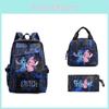 Stitch Backpack Lunch Bag And Pen Case Set For Kids School Use
