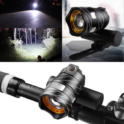 Zoomovatelná LED dobíjecí svítilna na kolo na kolo na kolo USB lampa + otočný držák