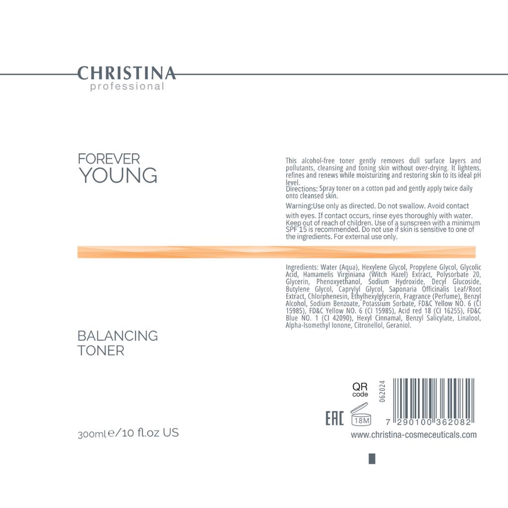 Forever Young Balancing Toner, pH 3.3-3.7, 300 ml
