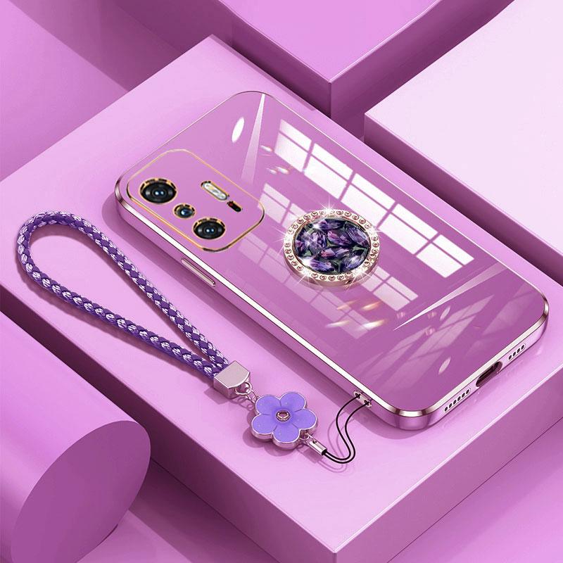 Xiao11T Hülle Luxus Diamantring Hülle Für Xiaomi 11T Pro Mi 11 10 Lite 10T 9T 12T Handyhülle Mit Schlüsselband Plattierte Hüllen 11T pro