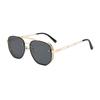 Retro Round Double Beam Sunglasses Metal Hollow Large Frame Sun Glasses For Men Women Shades Outdoor Driving Goggles Uv400