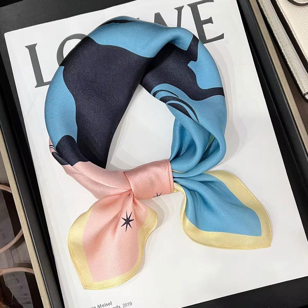 New 100% Natural Real Silk Scarf Fashion Lady Foulard Female Bandana Scarves  Women Hijab Shawl Wraps Square Neckerchief