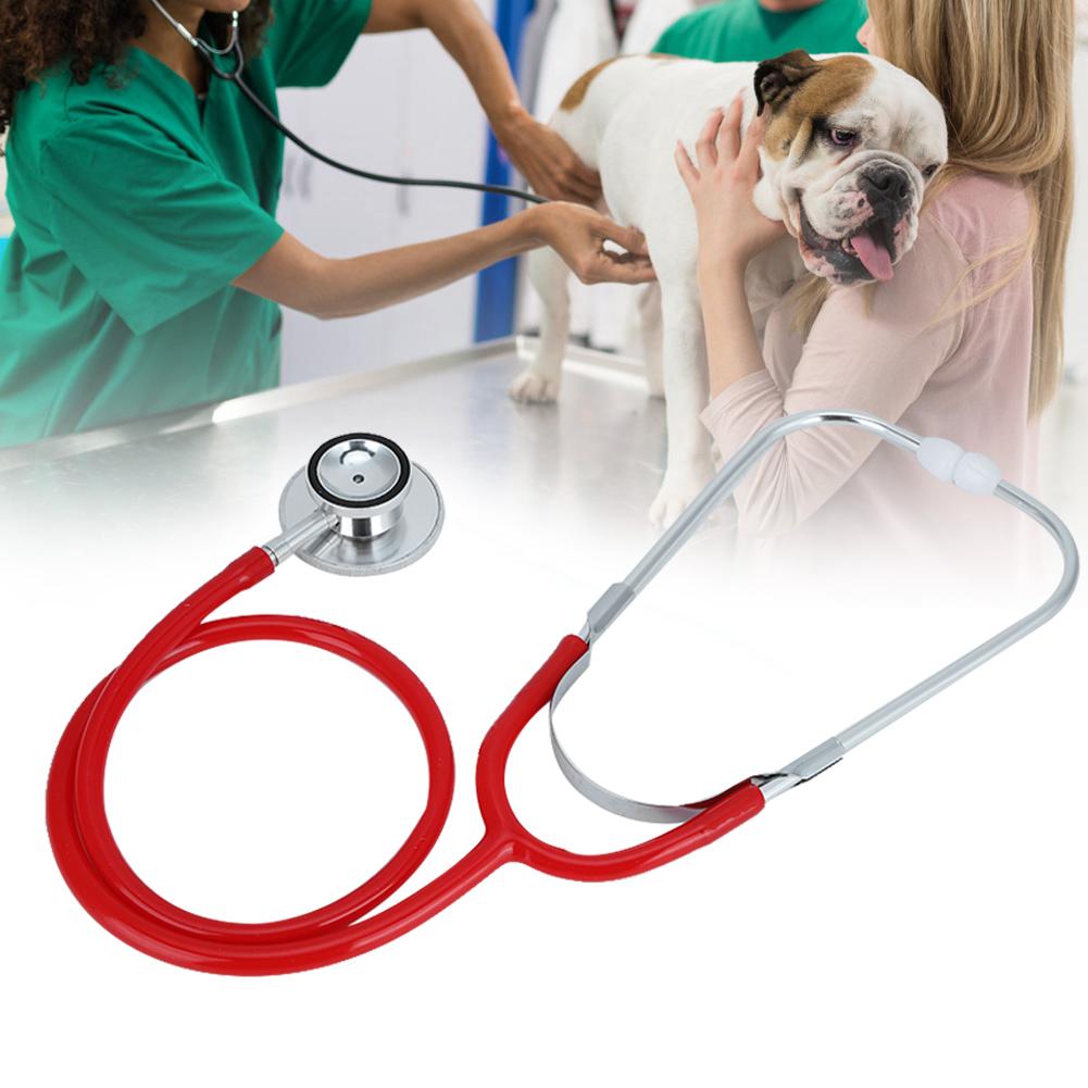 2 Zestawy Stetoskop dwugłowicowy dla lekarza, pielęgniarki, weterynarza, studenta, urządzenie do opieki zdrowotnejCzerwony