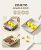 CAROTE Egg Roll Pan with Lid Wide Turner Glass IH Marble Easy to All Heat Warranty 1418cm + + Lid, Compatible, PFOA/PFOS Free, Coating, Non-stick,