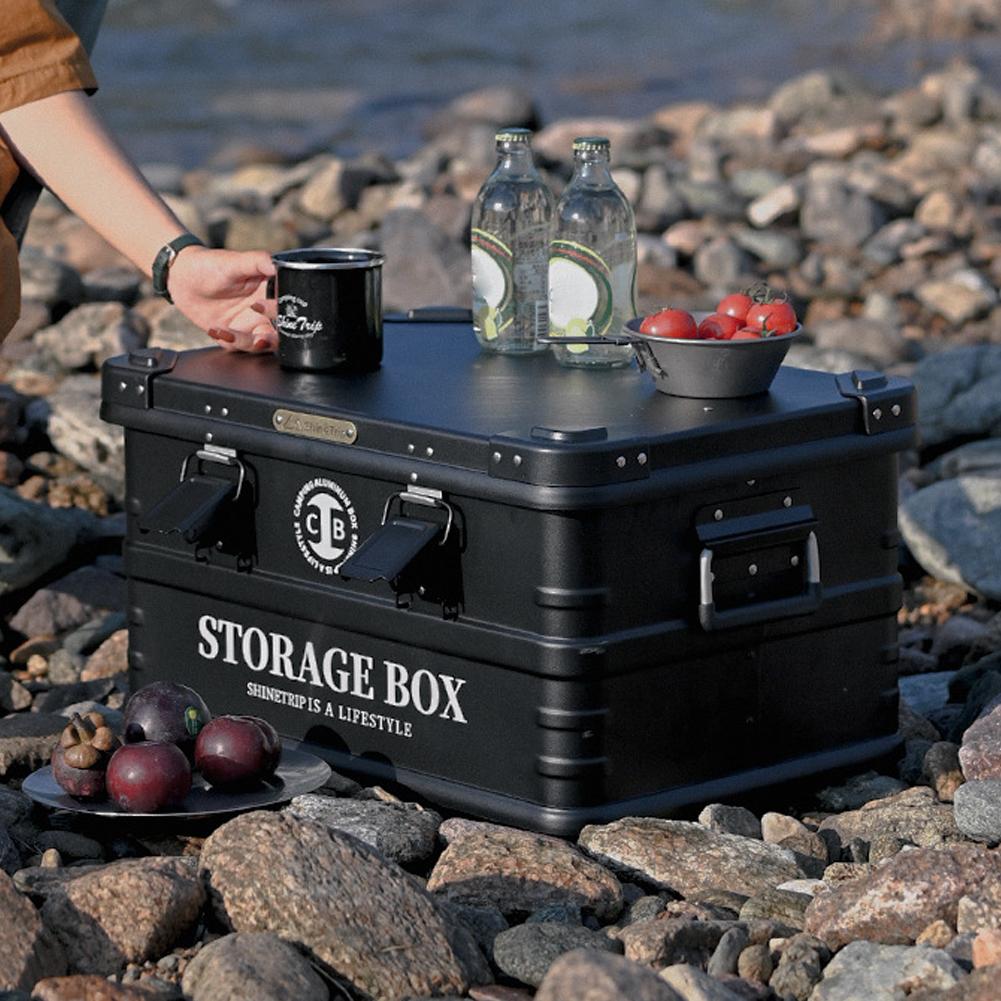 Outdoor Waterproof Storage Box Multifunctional Camping Aluminum Alloy Storage Box Large Capacity