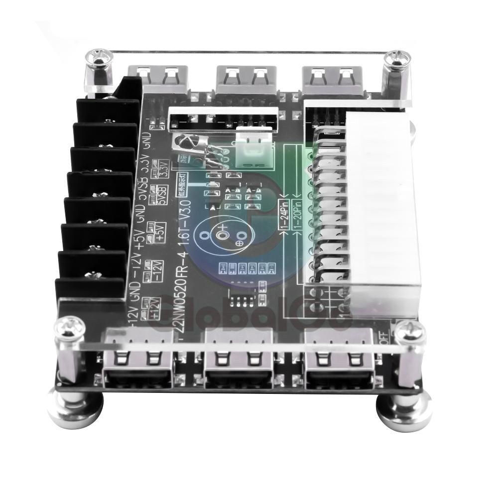20/24 Pins ATX Power Supply Breakout Board Module Adapter Connector Support +12V/-12v/+5V/5VSB/+3.3V With Infrared Function