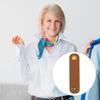 Fashionable Scarf Retainer Clip 10Pcs PU Leather With Metal Button Secure Closures Home Sewing Supplies