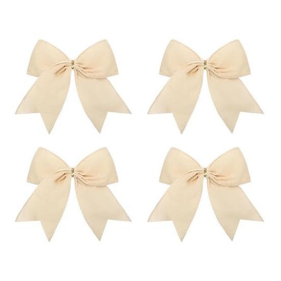 4/12ks Velká vánoční sametová mašle dekorace Vintage jednobarevná závěsná mašle ozdoba Vnitřní Venkovní Vánoční svátky Párty Látková mašle Věnec Strom Dekorace