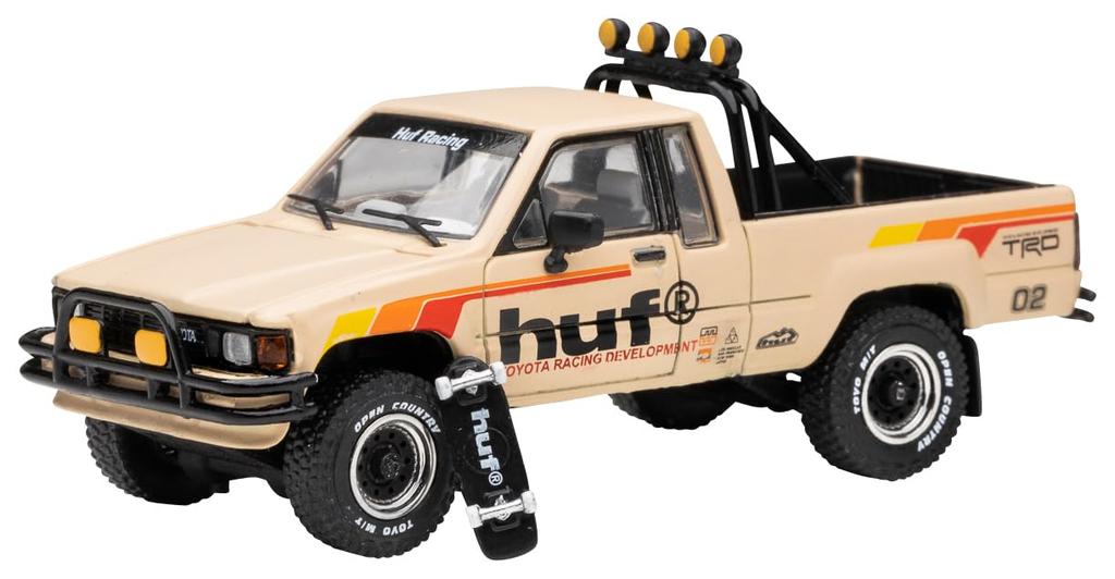 FREESTYLE Gaincorp Products Scale Toyota Hilux SR5 4x4 HUF X DiecastTalk Custom Order Finished Model 1/64 DTGHUF-003