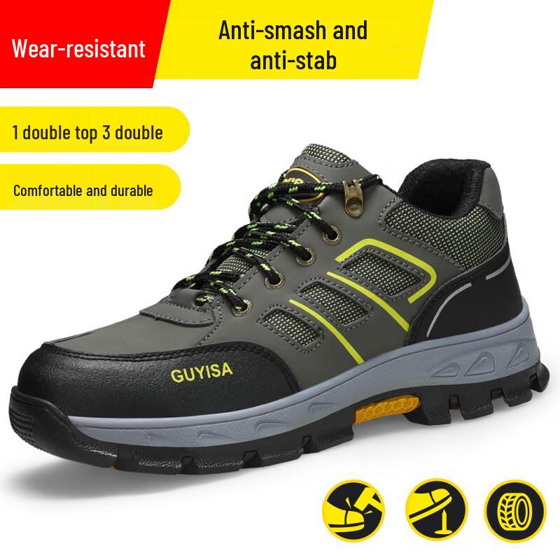 Junbu Men s Steel Toe Safety Work Shoes 39