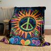 Vibrant Peace Sunburst Blanket for All Seasons Blanket Lunch Break Throw Gift