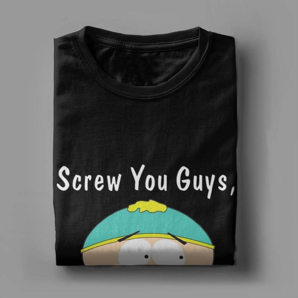 Souths Parks Cotton T Shirt For Men's Summer Eric Cartman Streetwear T Shirts Breathable Harajuku Tees Oversized Casual Clothing
