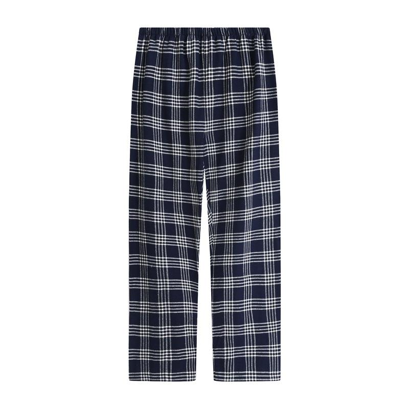 Karierte Pyjamahose, mittelschwerer Jersey-Stoff, normale Passform mit Taschen, Indoor-Lounge-Pyjamahose - Lounge-Hose