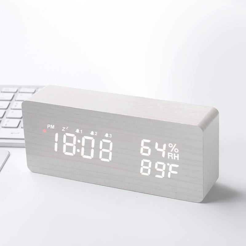 

Smart Radio Clock Automatic Positive Time Japanese Radio Wave Wooden Clock German Electronic Clock Sleep Alarm Clock