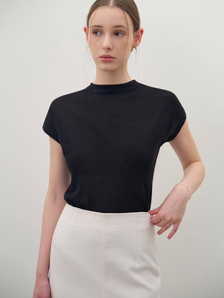 MOMET Lintz Cap Sleeve Knit Black