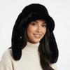 Solid Color Rabbit Ear Bucket Hat Winter Warm Pullover Hat Kawaii Fisherman Hat  For Women
