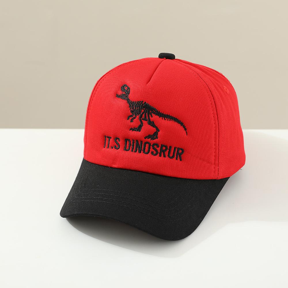Children's Dinosaur Baseball Cap - Boys' And Girls' Embroidered Multi-color Baseball Cap For Spring And Autumn