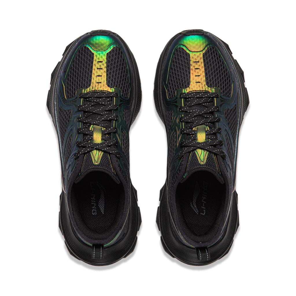 Li Ning Slip Resistant, Abrasion Resistant, Breathable Low top Chunky Sneakers Women's Black AGCW056-5