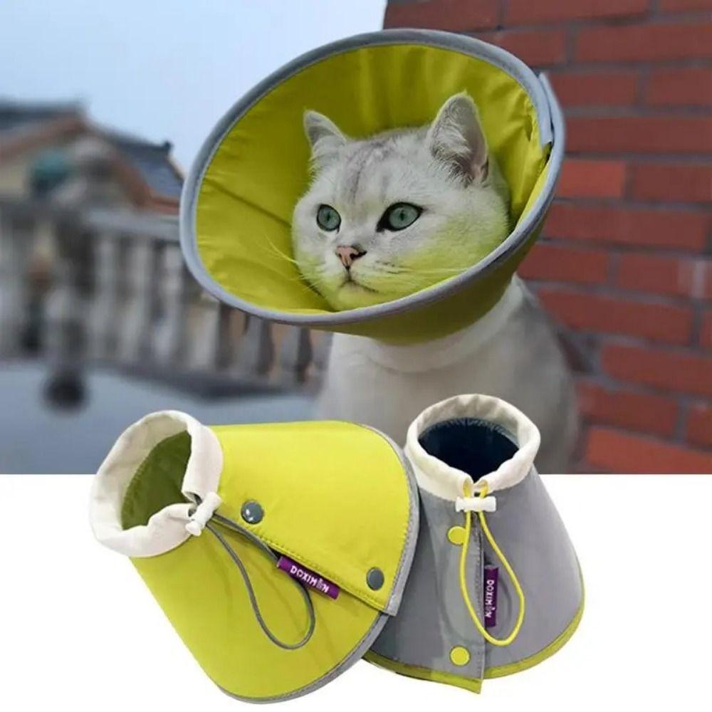 Adjustable Cat Cone Collar Lightweight Anti-bite Cat Wound Recovery Sleeve Easy To Eat and Drink Breathable Elizabethan Collars