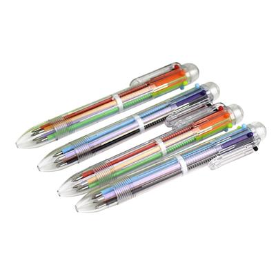 Novelty Multicolor Ballpoint Pen Multifunction 6 In1 Colorful Stationery School Supplies