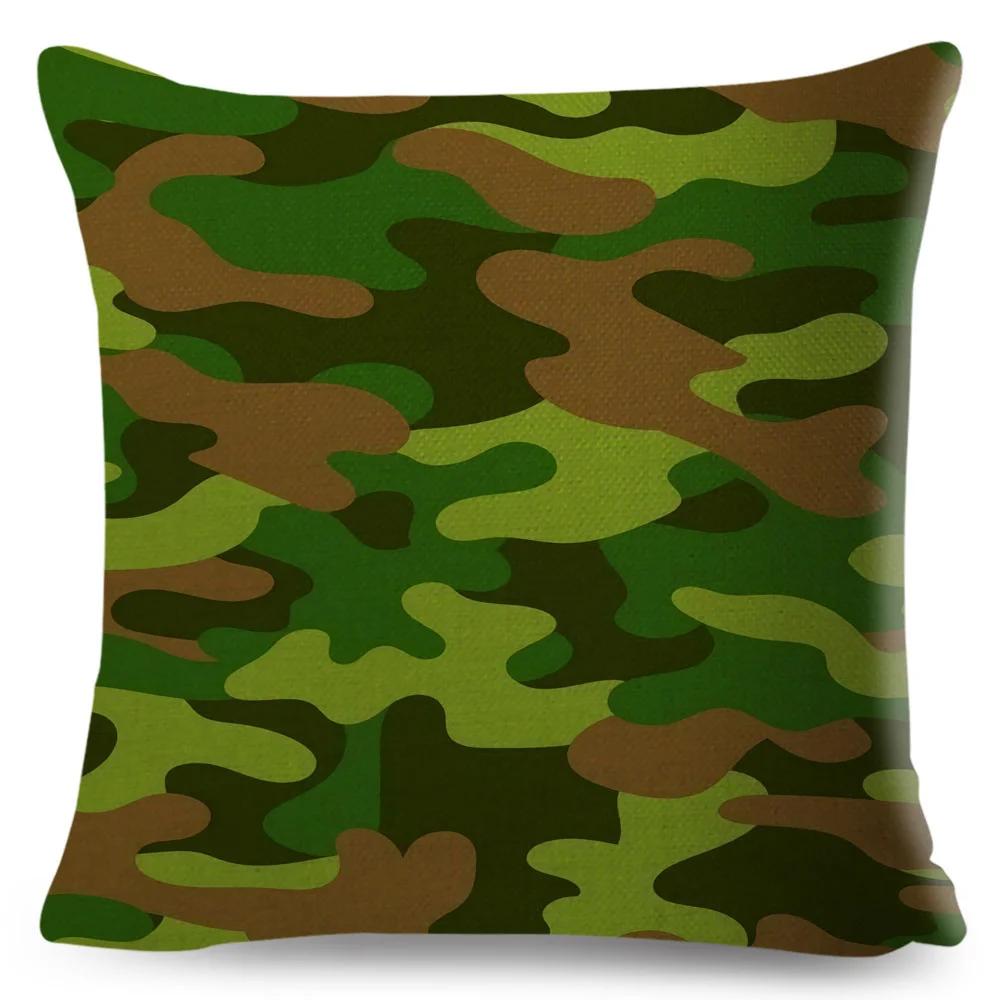 Heimdeko Geometrische Kissenbezüge Dekorative Militär-Camo Kissenbezüge Schlafzimmer Wohnzimmer Sofa Autos