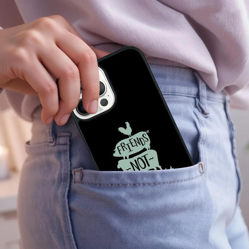 Vegan Friends Not Food Phone Case For IPhone 18 17 Air 15 16e 14 13 Pro Max Coque 12 11 Pro Max PLUS Cover