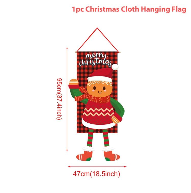 Bannière Drapeau de Noël Père Noël Arbre de Noël Bannière Décoration de Noël pour la Maison 2025 Ornements Cadeaux Noël Nouvel An