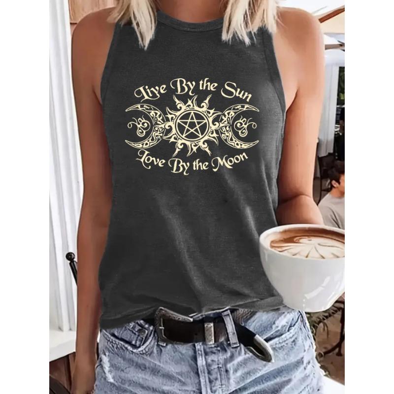 Women's Summer Simple Casual Loose Round Neck Tank Top