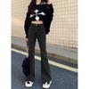 Retro Korean Version of Micro-flared Jeans for Women's Spring and Autumn New High-waisted and Thin Spice Girl Wide-leg Jeans