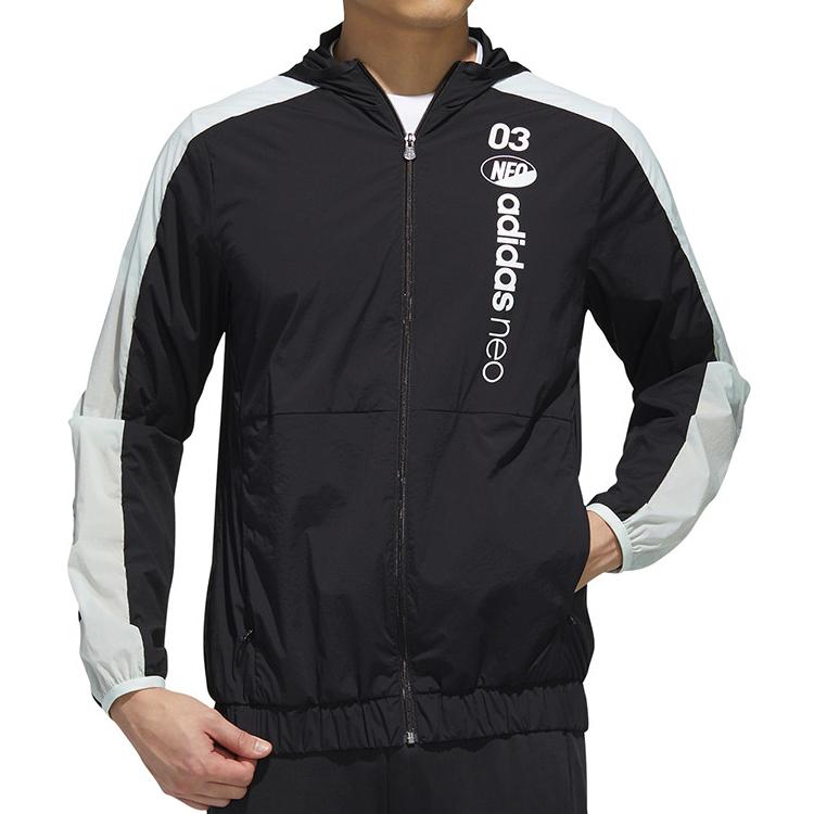 Adidas Neo Casual Windbreaker Sports Jacket Men Jackets Black GK1515