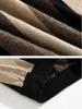 Men's Korean Striped V-Neck Knit Sweater - Autumn/Winter Loose Fit Long Sleeve Pullover