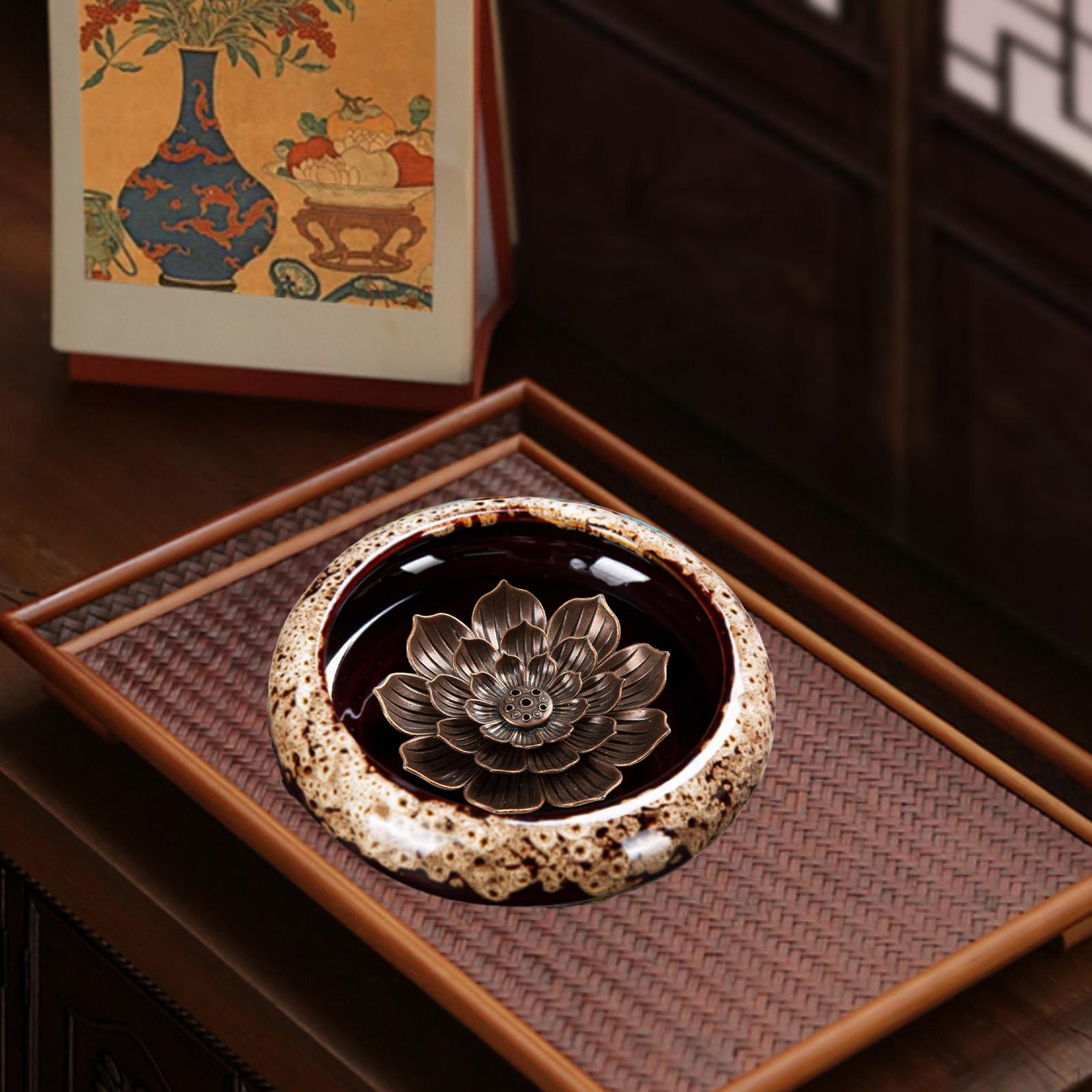 

Керамический держатель для палочек благовоний и конусов белый