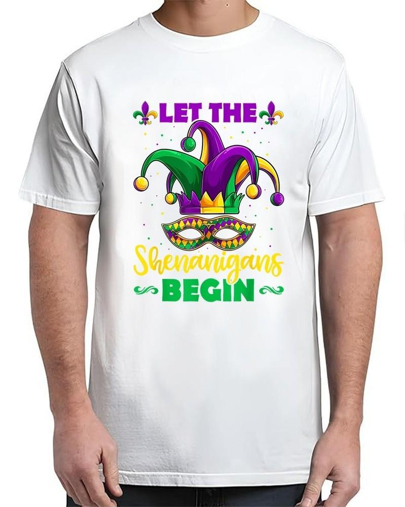 Let The Shenanigans Begin Mardi Gras Children Vintage Adult S-4XL Unisex T-Shirt XXL