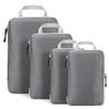 Four-Piece Compression Travel Storage Bag Set for Clothes, Toiletries, Digital Gear, and More