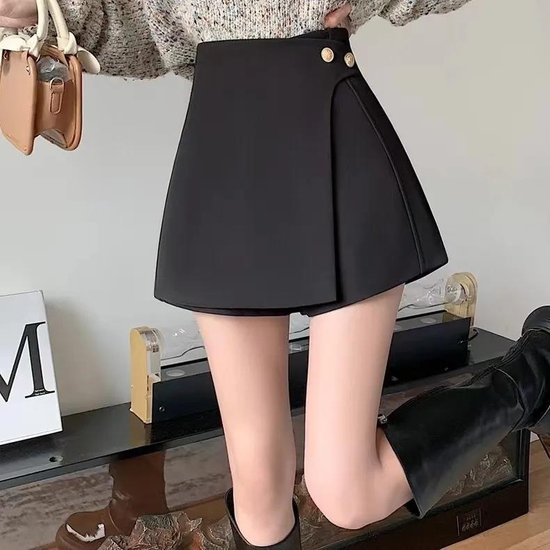 

Женские брюки-юбка А-силуэта с высокой талией - Осенне-зимняя мода, Свободный крой, Повседневные брюки 4XL