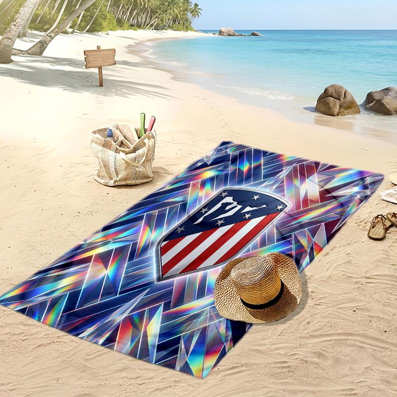 Atletico Madrid Printed Beach Towel Quick Dry Soft TowelPortable Large Rectangular Beach Blanket for Travel Swimming Pool