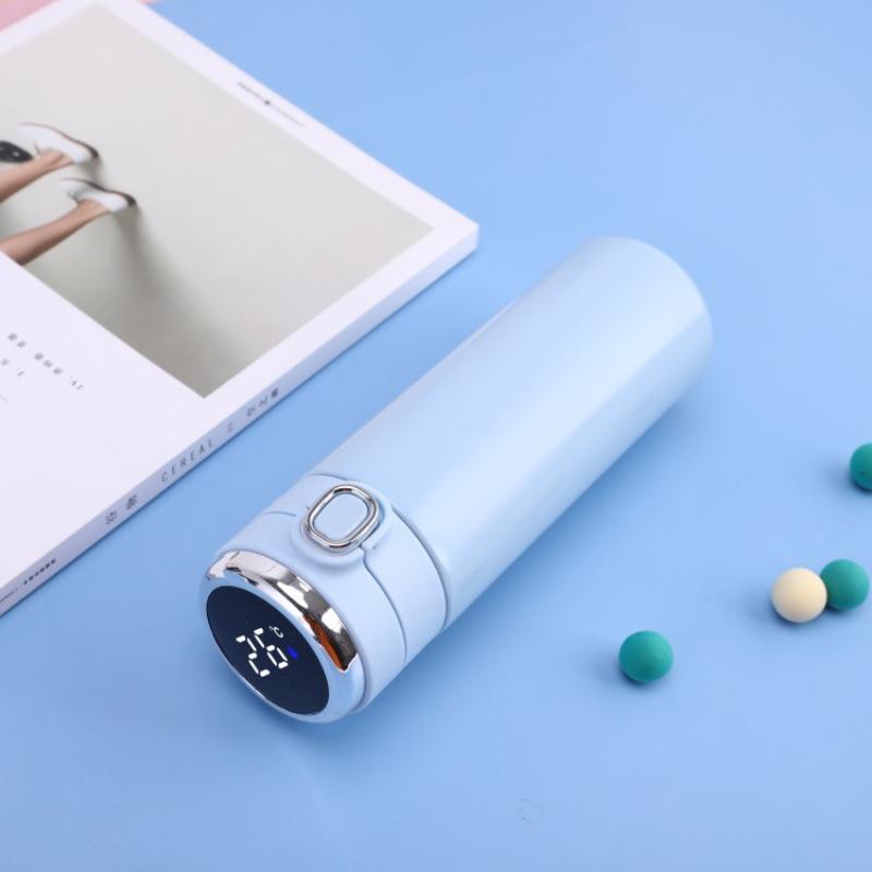 Portable Intelligence Thermos Cup 420ml Vacuum Flasks Portable Stainless Steel Thermos Cup Water Bottle Travel Tea Mug Office Thermos Cup