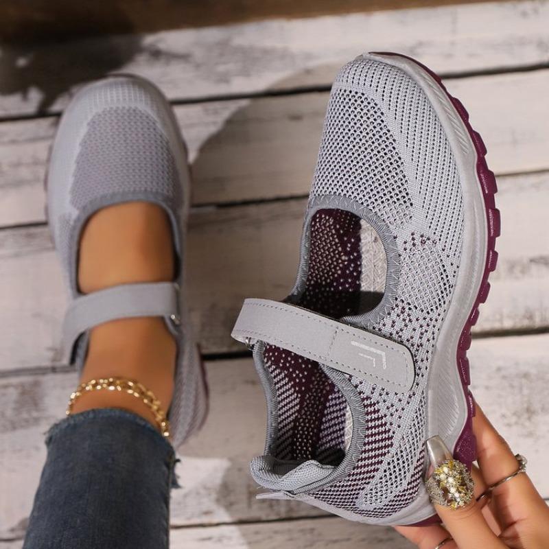 Spring  Walking Flats Women's Soft Soled Comfort Shoe Casual Non Slip Ladies Shoes Light Breathable Senior Shoes