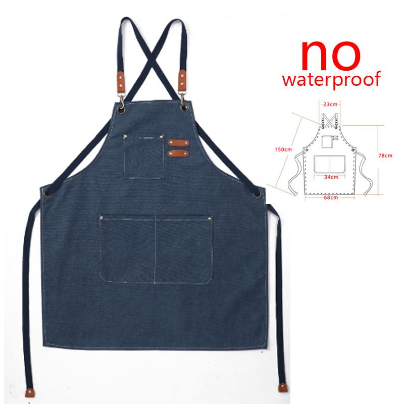 Baumwolle Wasserdicht Öl Leinenschürze Kaffee Milch Tee Laden Hüftschürze für Zuhause Küche Gartenarbeit Arbeit