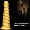 Golden Silicone Giant Suction Cup Large Anal Plug Oversized Threaded Rear Anal Plug Octopus Pull Bead Anal Expander