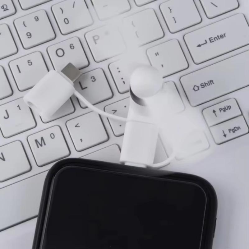 Portable 3 IN 1 Mini Fan USB Mobile Phone Cooler Fan For iPhone Samsung Xiaomi Micro/Type-C/IOS Universal Cooling Accessories 5