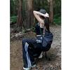 Streifen Patchwork Frauen Cargo Hosen Amerikanischen Stil Streetwear Lose Breite Bein Hosen Y2K Weibliche Hip Hop Jogginghose