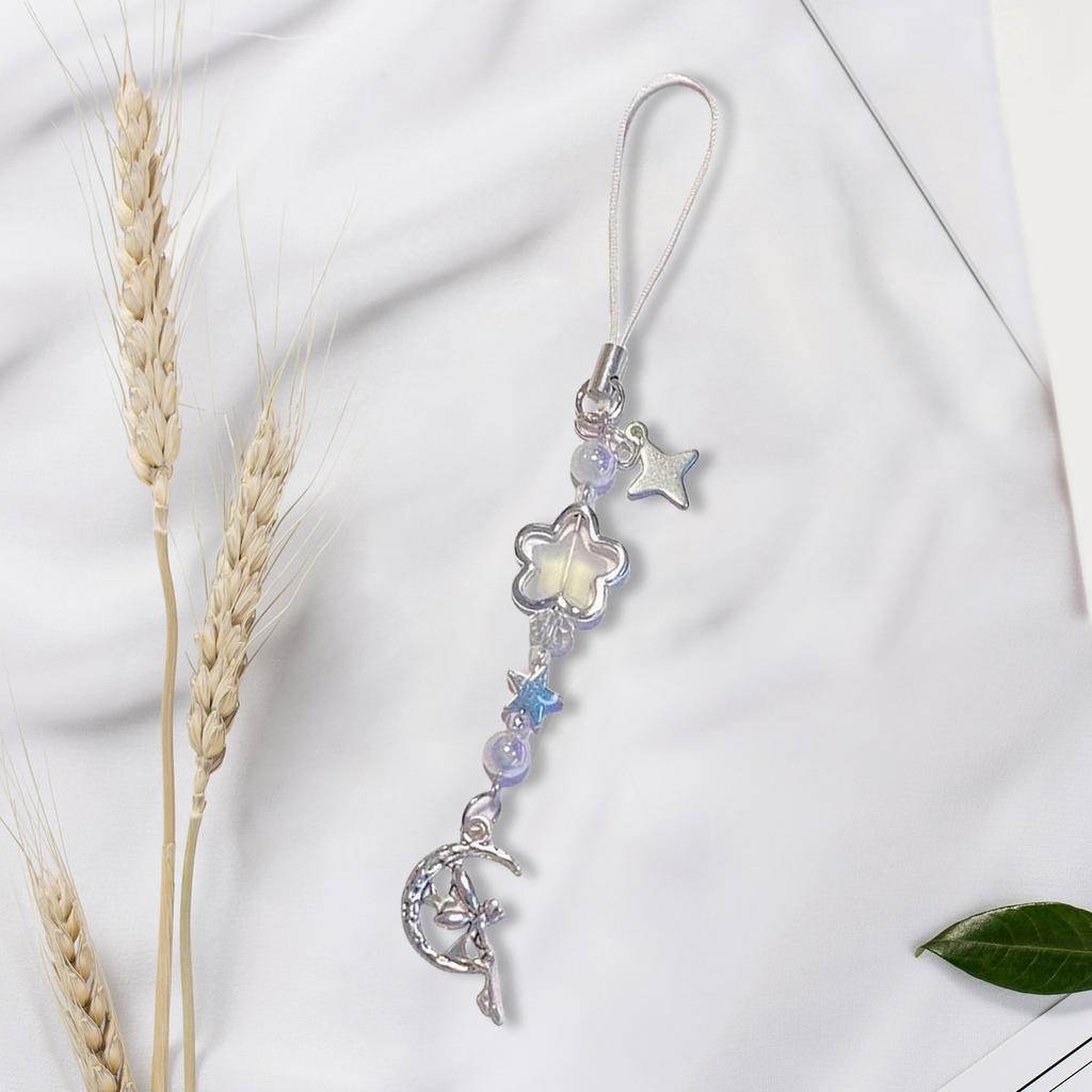 Handmade Beaded Phone Charm Colorful Elf Pendant Keyring Accessory Fashionable Resin Lanyard for Bags and Purses