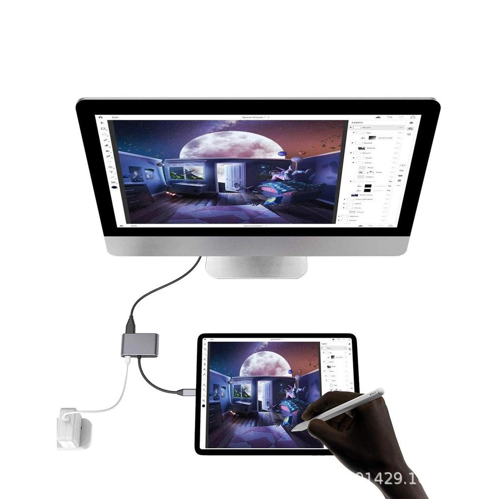 USB-C to Dual 4K HDMI Hub, 4-in-1 Docking Station with PD and USB 3.0 for MacBook
