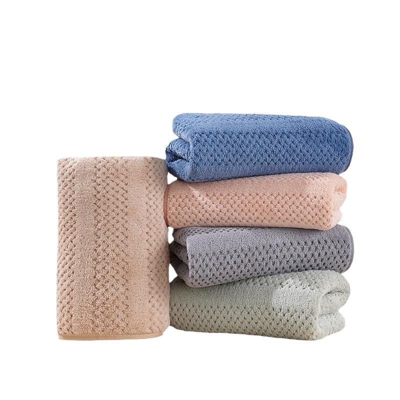 Ananas Gitter Badetuch Set Korallenfleece Hohe Saugfähigkeit Schnelltrocknend Weich Dickes Handtuch für Zuhause Bad Spa